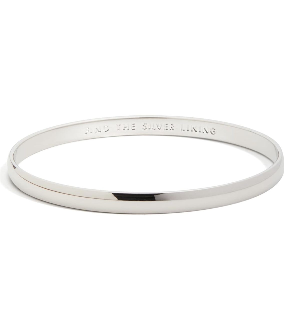 “Find the Silver Lining" Engraved Bangle Bracelet
