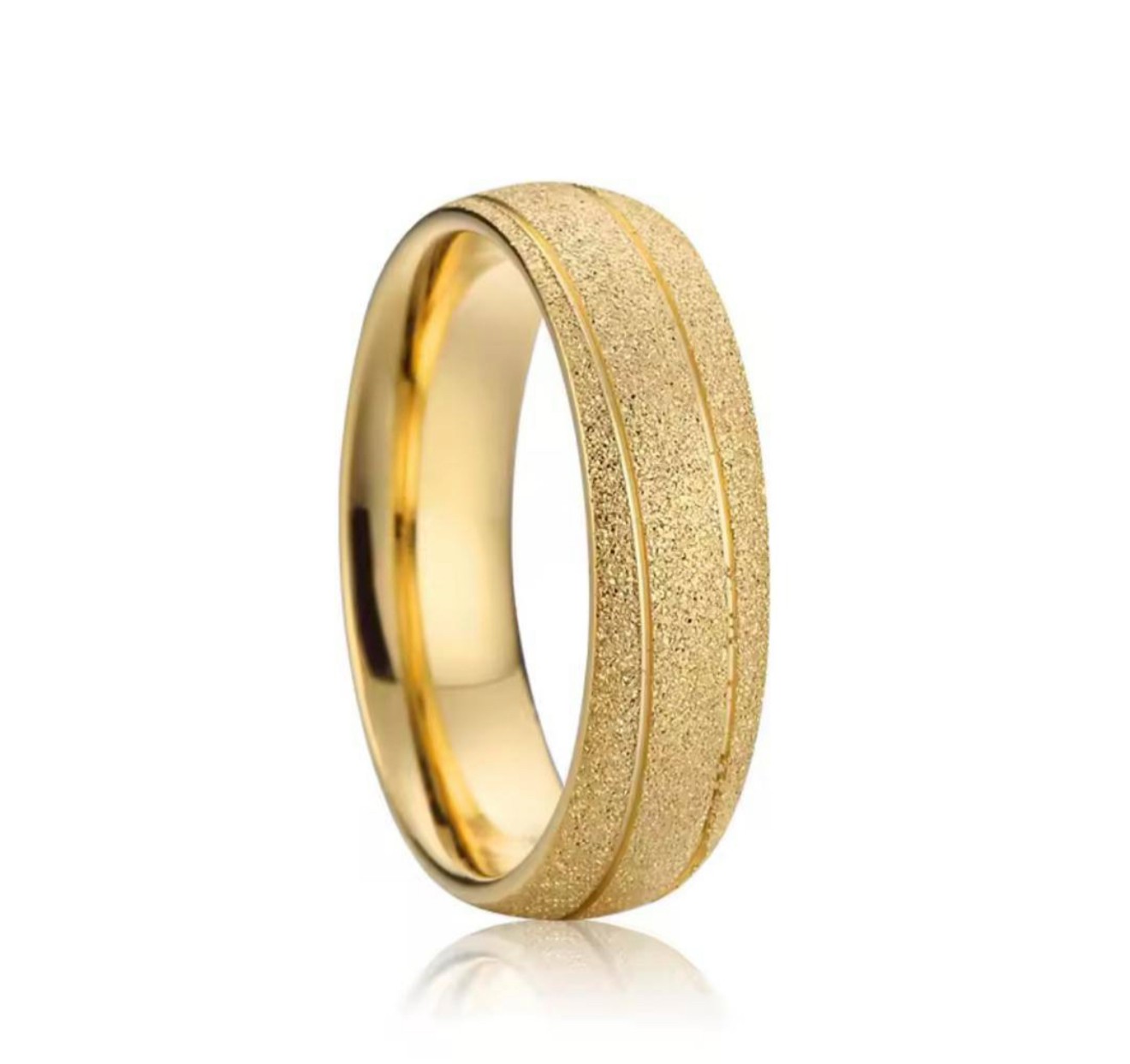 Textured Gold Wedding Band