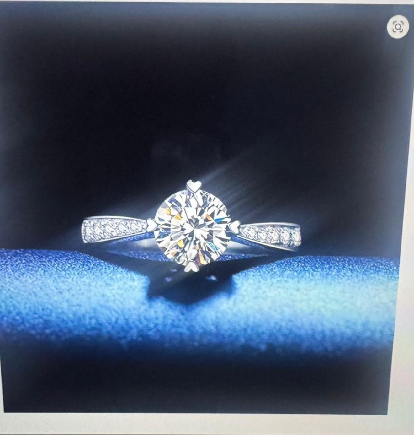 Round Diamond Heart Prongs Ring