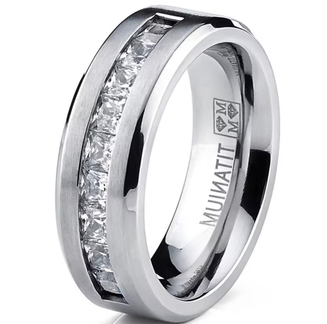 Modern Men's Diamond Ring